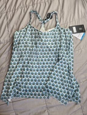 NWT Coco Reef Grecian Tile Current Tankini Top, 36DD, U2A035
